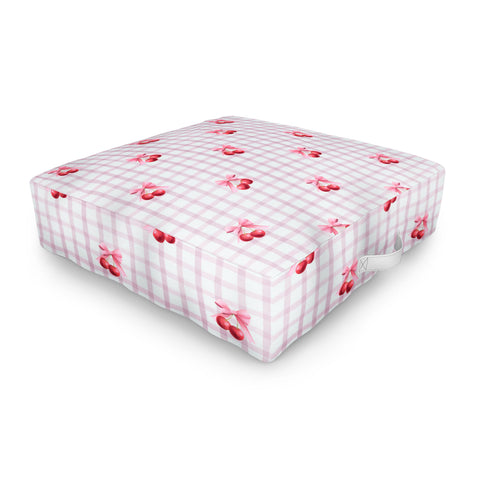 Emanuela Carratoni Coquette Cherries Outdoor Floor Cushion