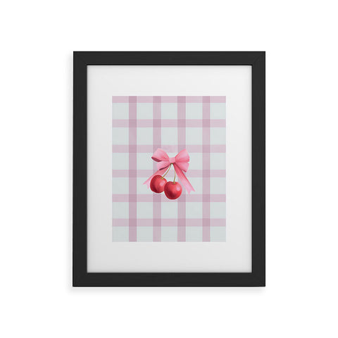 Emanuela Carratoni Coquette Cherries Framed Art Print