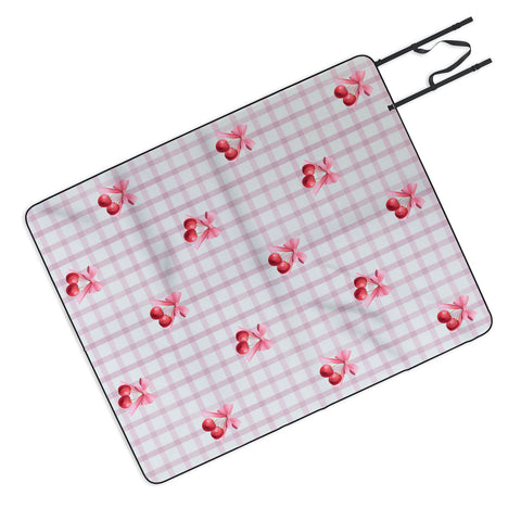 Emanuela Carratoni Coquette Cherries Picnic Blanket