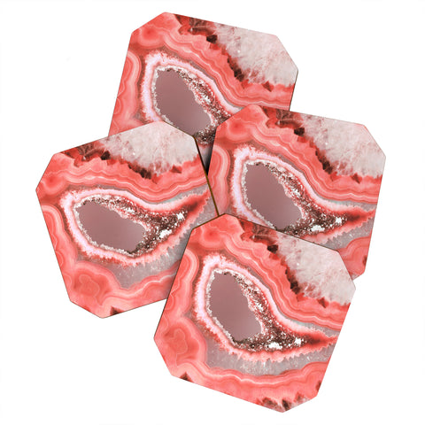 Emanuela Carratoni Coral Agate Coaster Set