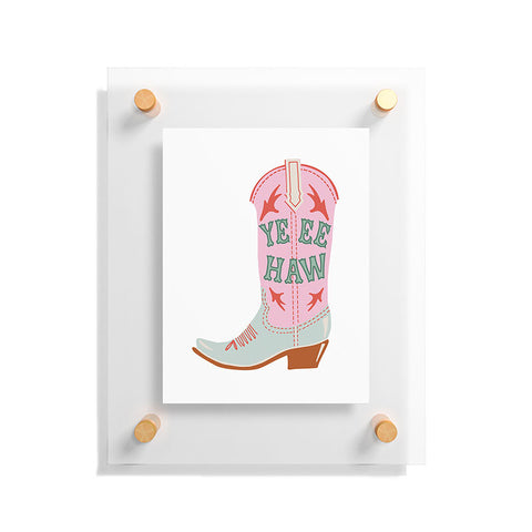 Emanuela Carratoni CowGirl Boot Floating Acrylic Print