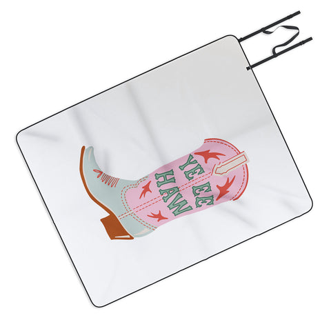 Emanuela Carratoni CowGirl Boot Picnic Blanket