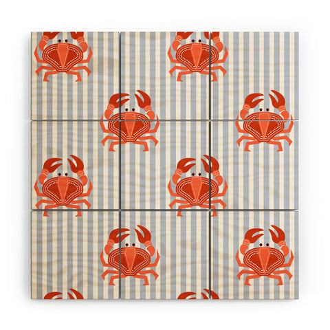 Emanuela Carratoni Crab Dance Wood Wall Mural