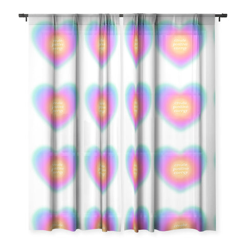 Emanuela Carratoni Create Positive Energy Sheer Window Curtain