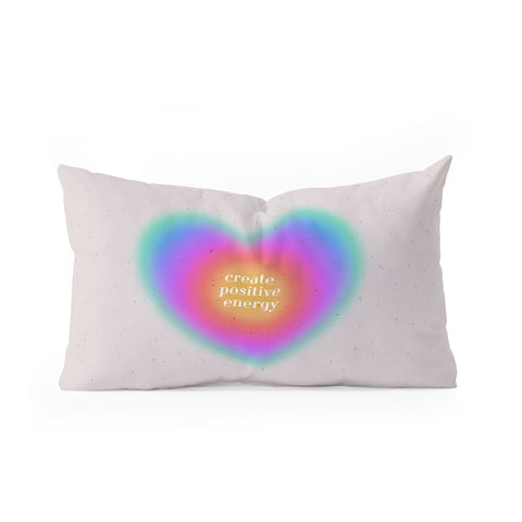 Emanuela Carratoni Create Positive Energy Oblong Throw Pillow