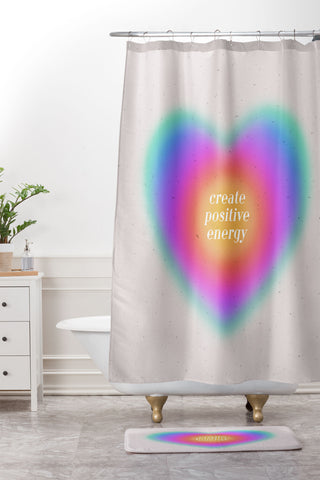 Emanuela Carratoni Create Positive Energy Shower Curtain And Mat