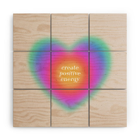 Emanuela Carratoni Create Positive Energy Wood Wall Mural