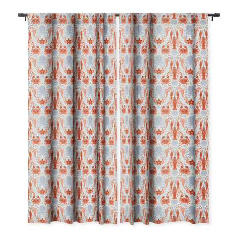 Emanuela Carratoni Crustacean Symphony Blackout Window Curtain