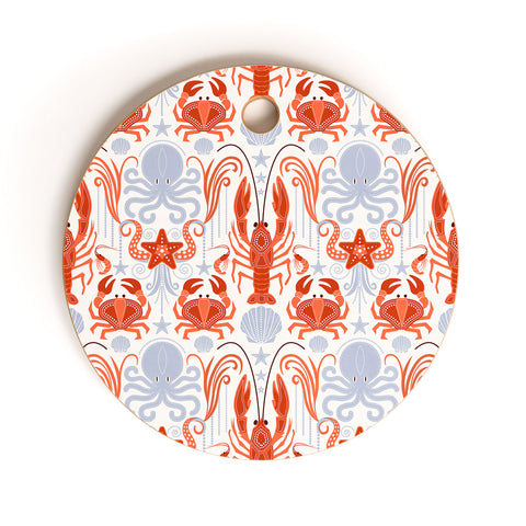 Emanuela Carratoni Crustacean Symphony Cutting Board Round