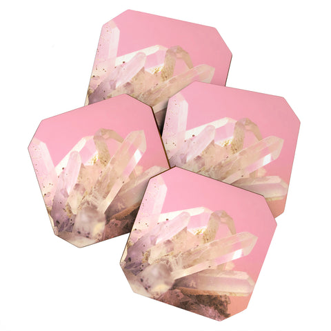 Emanuela Carratoni Crystals on Blush Coaster Set