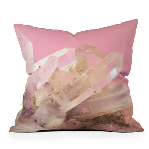 Emanuela Carratoni Crystals on Blush Outdoor Throw Pillow