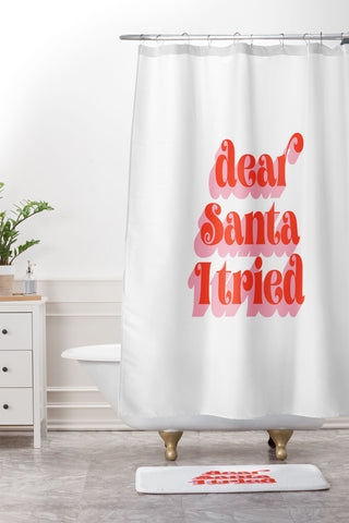 Emanuela Carratoni Dear Santa I tried Shower Curtain And Mat
