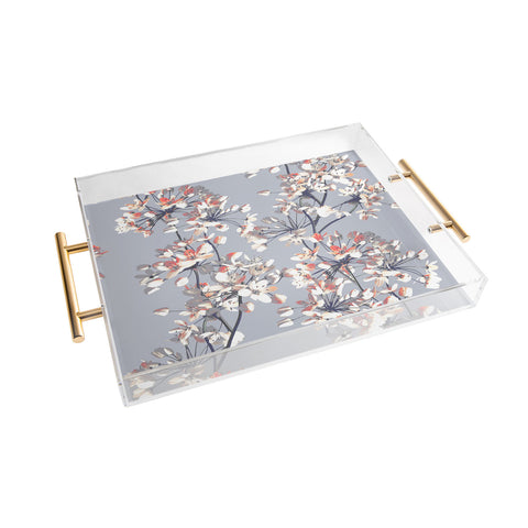 Emanuela Carratoni Delicate Floral Pattern Acrylic Tray