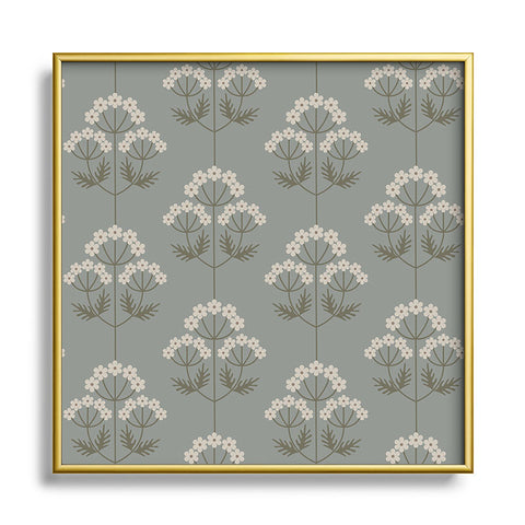 Emanuela Carratoni Delicate Little Flowers Square Metal Framed Art Print