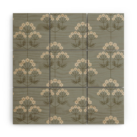 Emanuela Carratoni Delicate Little Flowers Wood Wall Mural