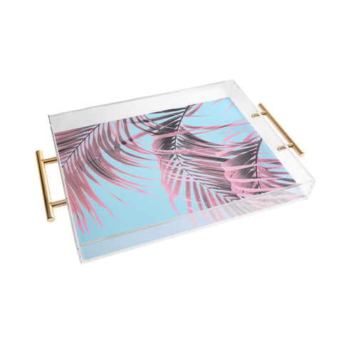 Emanuela Carratoni Delicate Pink Palms Acrylic Tray