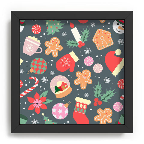 Emanuela Carratoni Ditsy Christmas Theme Recessed Framing Square
