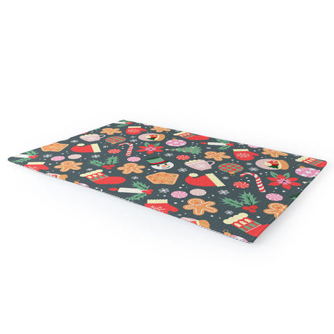 Emanuela Carratoni Ditsy Christmas Theme Area Rug