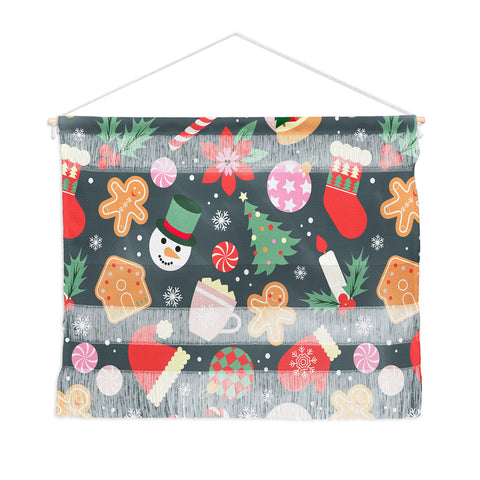 Emanuela Carratoni Ditsy Christmas Theme Wall Hanging Landscape