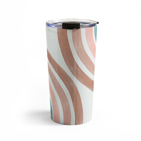 Emanuela Carratoni Double Retro Rainbows Travel Mug