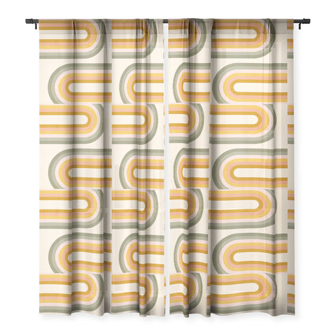 Emanuela Carratoni Double Spring Rainbow Sheer Window Curtain