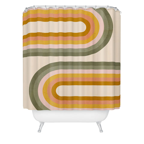 Emanuela Carratoni Double Spring Rainbow Shower Curtain
