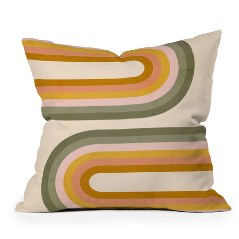 Emanuela Carratoni Double Spring Rainbow Throw Pillow