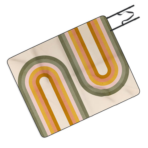 Emanuela Carratoni Double Spring Rainbow Picnic Blanket