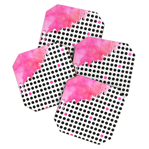 Emanuela Carratoni Dripped Polka Dots Coaster Set