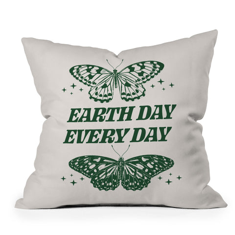 Emanuela Carratoni Earth Day Every Day Outdoor Throw Pillow