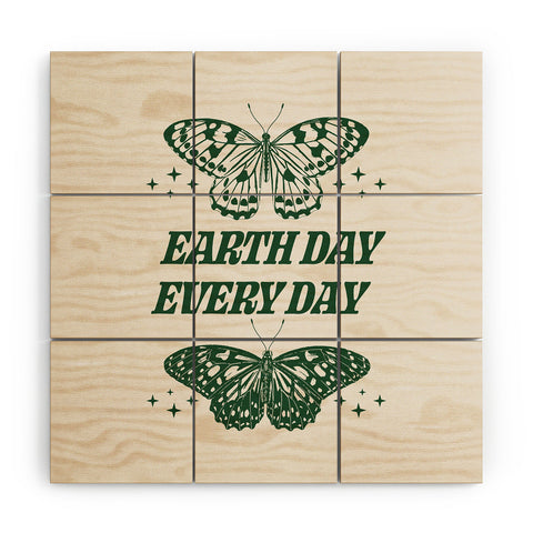 Emanuela Carratoni Earth Day Every Day Wood Wall Mural