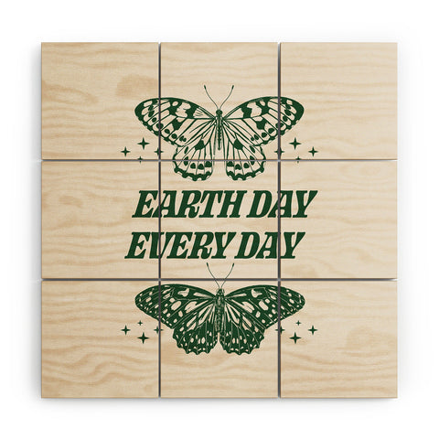Emanuela Carratoni Earth Day Every Day Wood Wall Mural