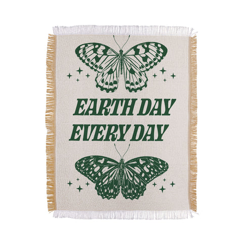 Emanuela Carratoni Earth Day Every Day Throw Blanket