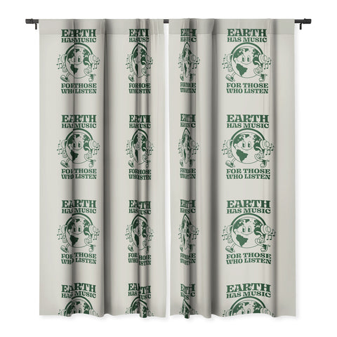 Emanuela Carratoni Earth Silent Disco Blackout Window Curtain