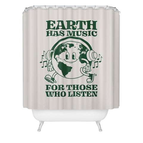 Emanuela Carratoni Earth Silent Disco Shower Curtain