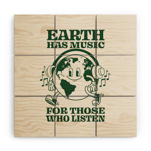 Emanuela Carratoni Earth Silent Disco Wood Wall Mural