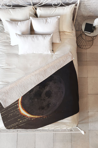 Emanuela Carratoni Eclipse I Fleece Throw Blanket