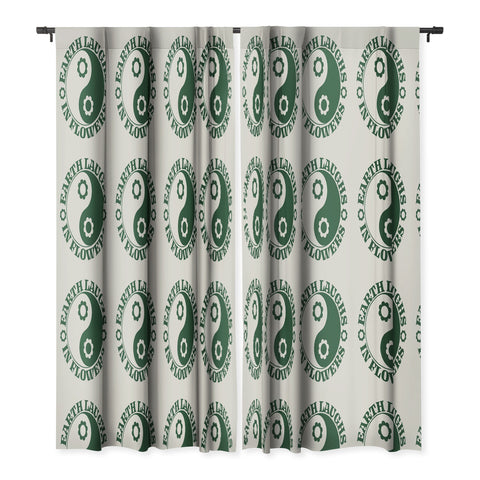 Emanuela Carratoni Eearth Laughs in Flowers Blackout Window Curtain