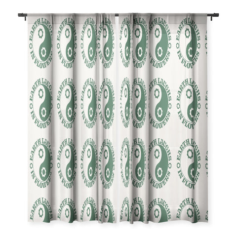 Emanuela Carratoni Eearth Laughs in Flowers Sheer Window Curtain