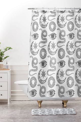 Emanuela Carratoni Esoteric Pattern Shower Curtain And Mat