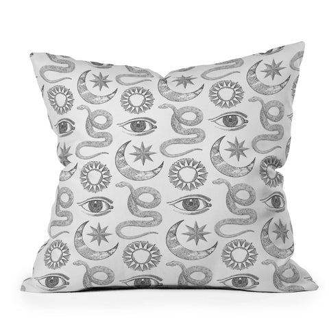 Emanuela Carratoni Esoteric Pattern Outdoor Throw Pillow