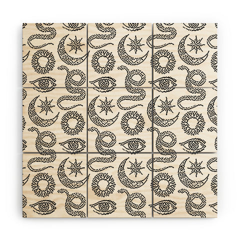 Emanuela Carratoni Esoteric Pattern Wood Wall Mural