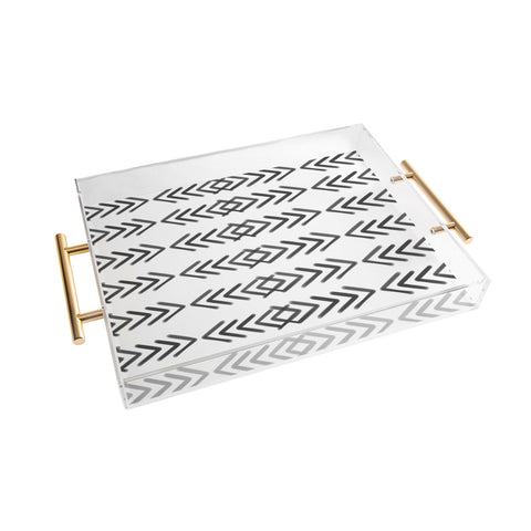 Emanuela Carratoni Ethnic Painted Pattern Acrylic Tray