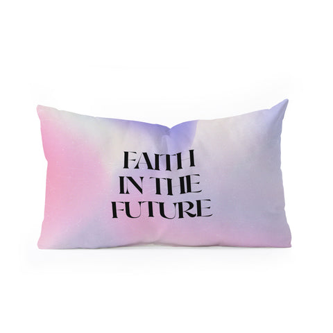 Emanuela Carratoni Faith the Future Oblong Throw Pillow