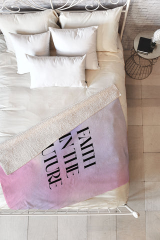 Emanuela Carratoni Faith the Future Fleece Throw Blanket
