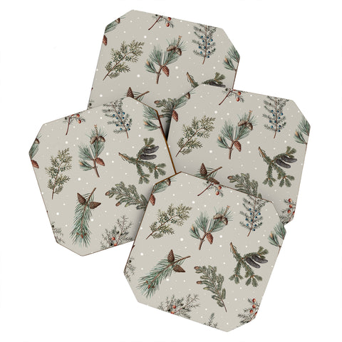 Emanuela Carratoni Festive Forest Coaster Set