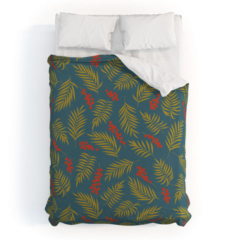 Emanuela Carratoni Festive Mistletoe Duvet Cover