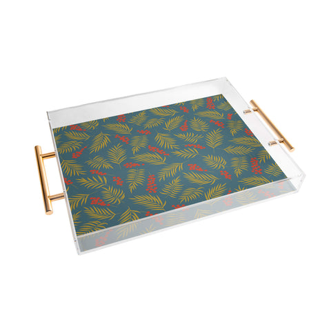 Emanuela Carratoni Festive Mistletoe Acrylic Tray