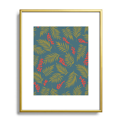 Emanuela Carratoni Festive Mistletoe Metal Framed Art Print