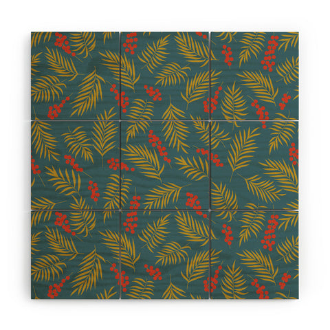 Emanuela Carratoni Festive Mistletoe Wood Wall Mural